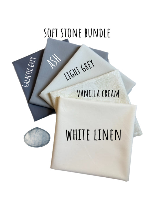 AGF Neutral Fabric Bundle | Soft Stone 5 Piece Fat Quarter or Half Yard Bundle