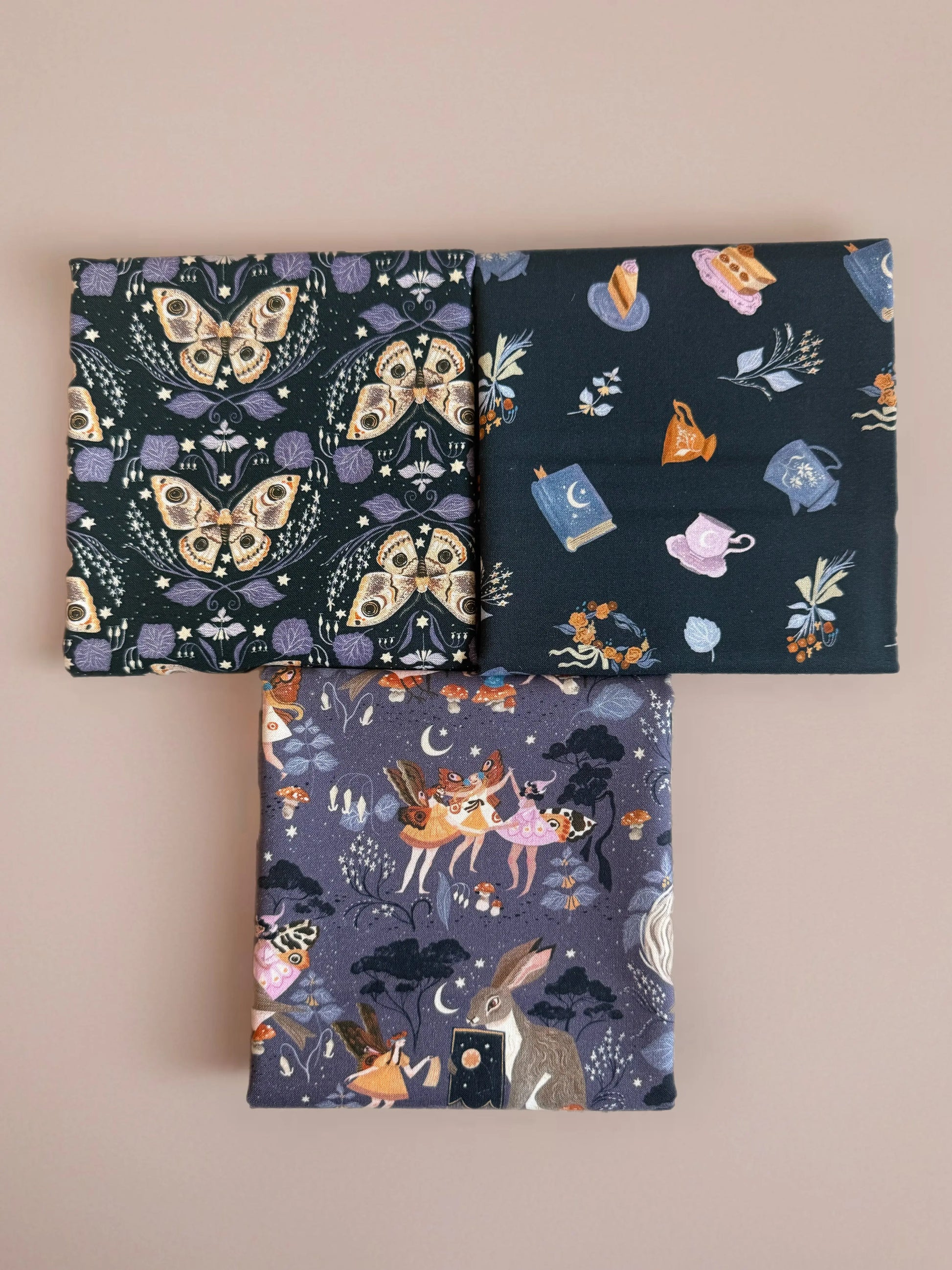 Fairy Solstice Collection Bundle - Rae Ritchie for Dear Stella - Fat Quarter Bundle - 3 Prints Little Fawn Fabric