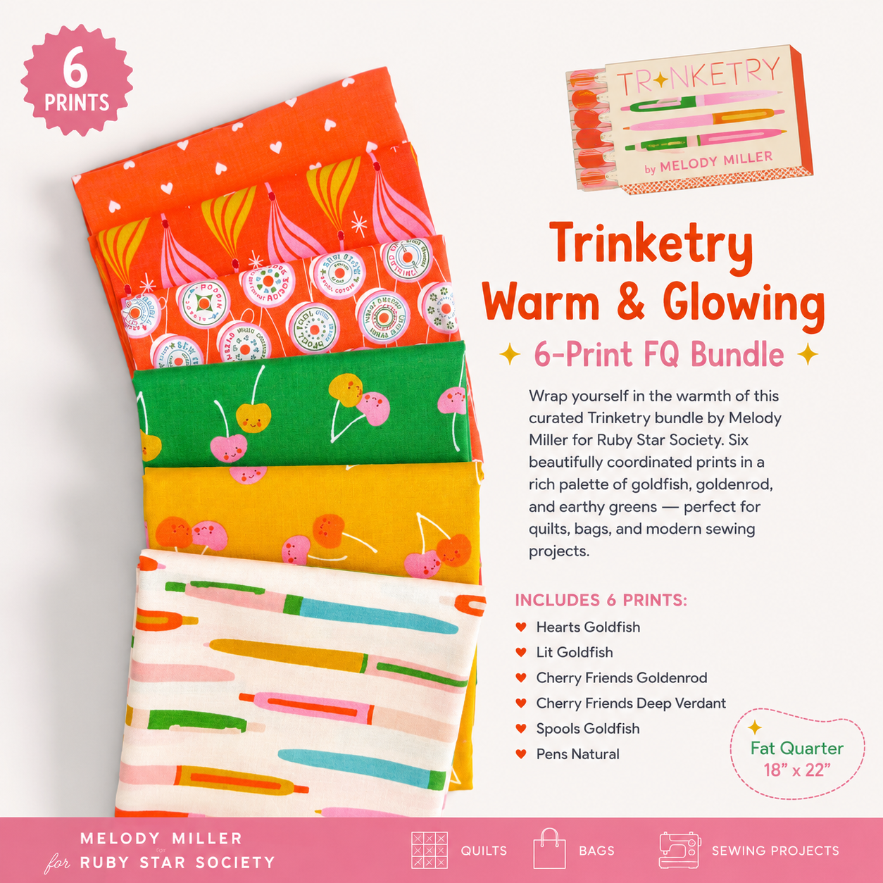 Trinketry Warm & Glowing 6-Print Bundle | Ruby Star Society
