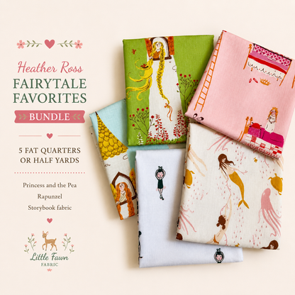 Heather Ross Fairytale Favorites Bundle | 5 Fat Quarters or Half Yards