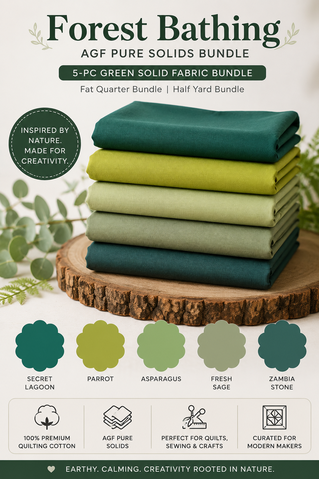 Forest Bathing Solid Fabric Bundle