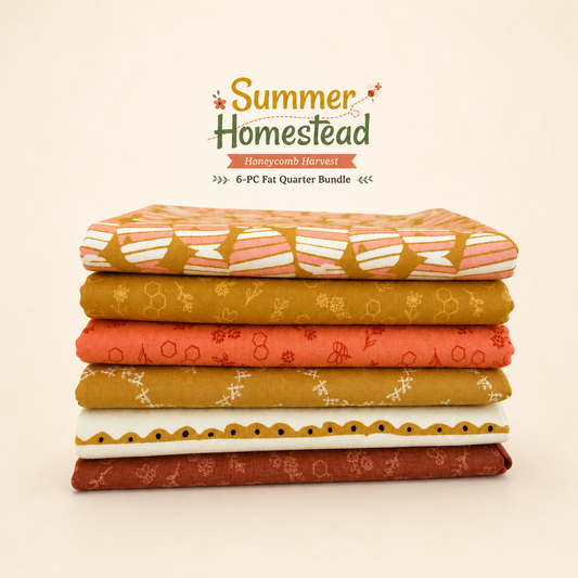 Summer Homestead Honeycomb Harvest, 6pc Fat Quarter Bundle