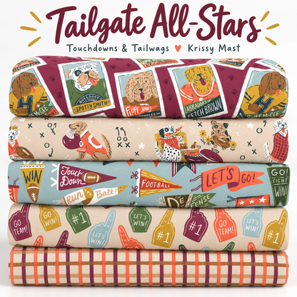 Tailgate All-Stars Fabric Bundle |  5 Pieces