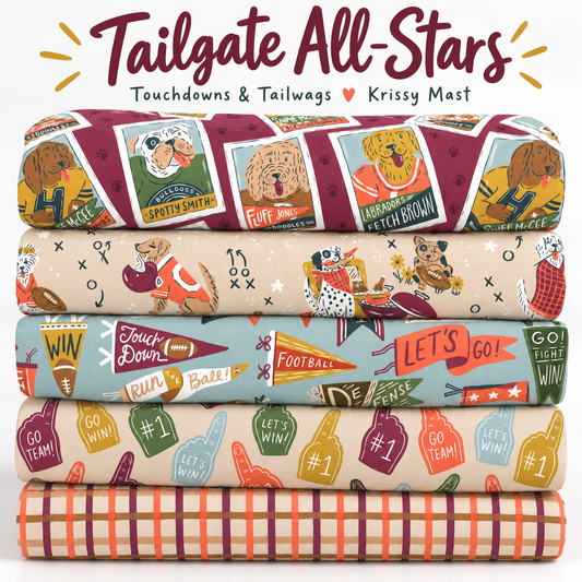 Tailgate All-Stars Fabric Bundle |  5 Pieces