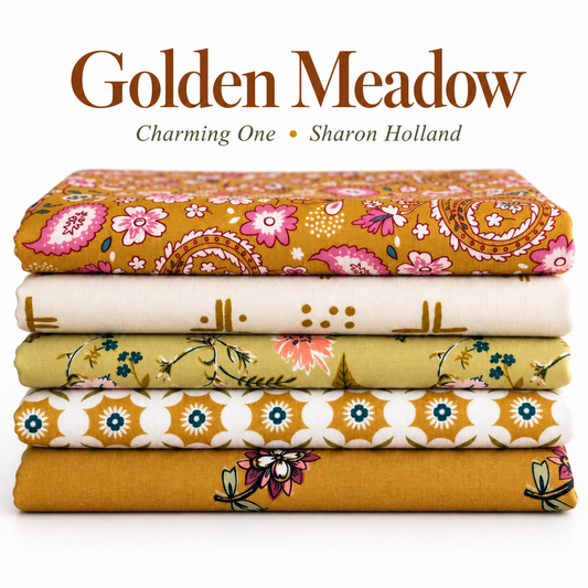 Golden Meadow — 5 Piece Charming One Fat Quarter Bundle
