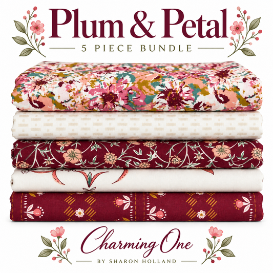 Plum & Petal — 5 Piece Charming One Fat Quarter Bundle