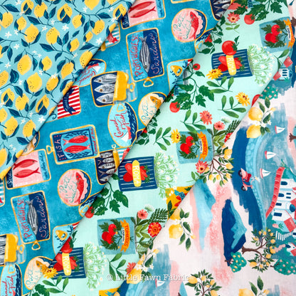 Mediterranean Market Fabric Bundle | Villa Sol by Monaluna | 4 Piece FQ or Half Yard set