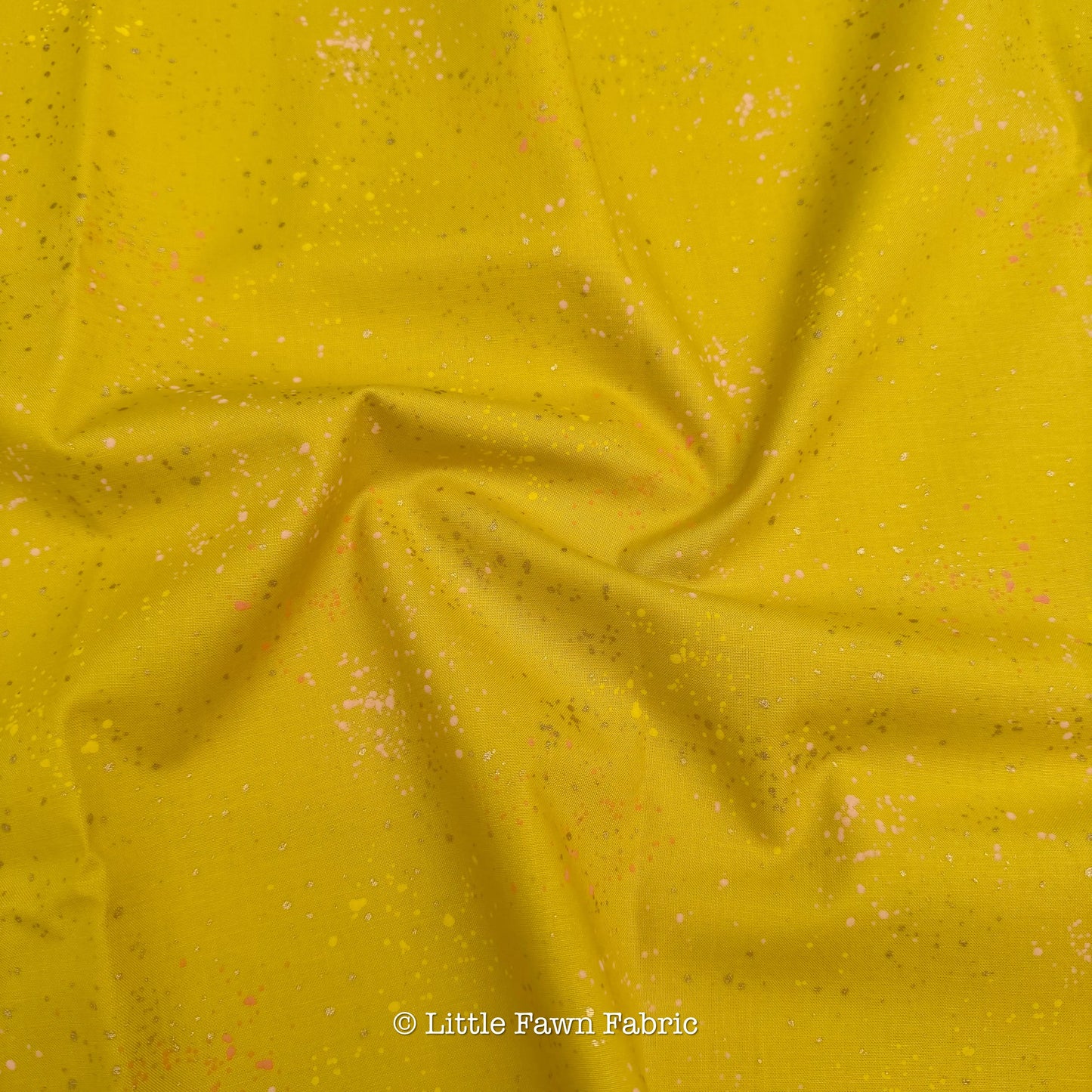 Speckled Metallic Golden Hour Little Fawn Fabric