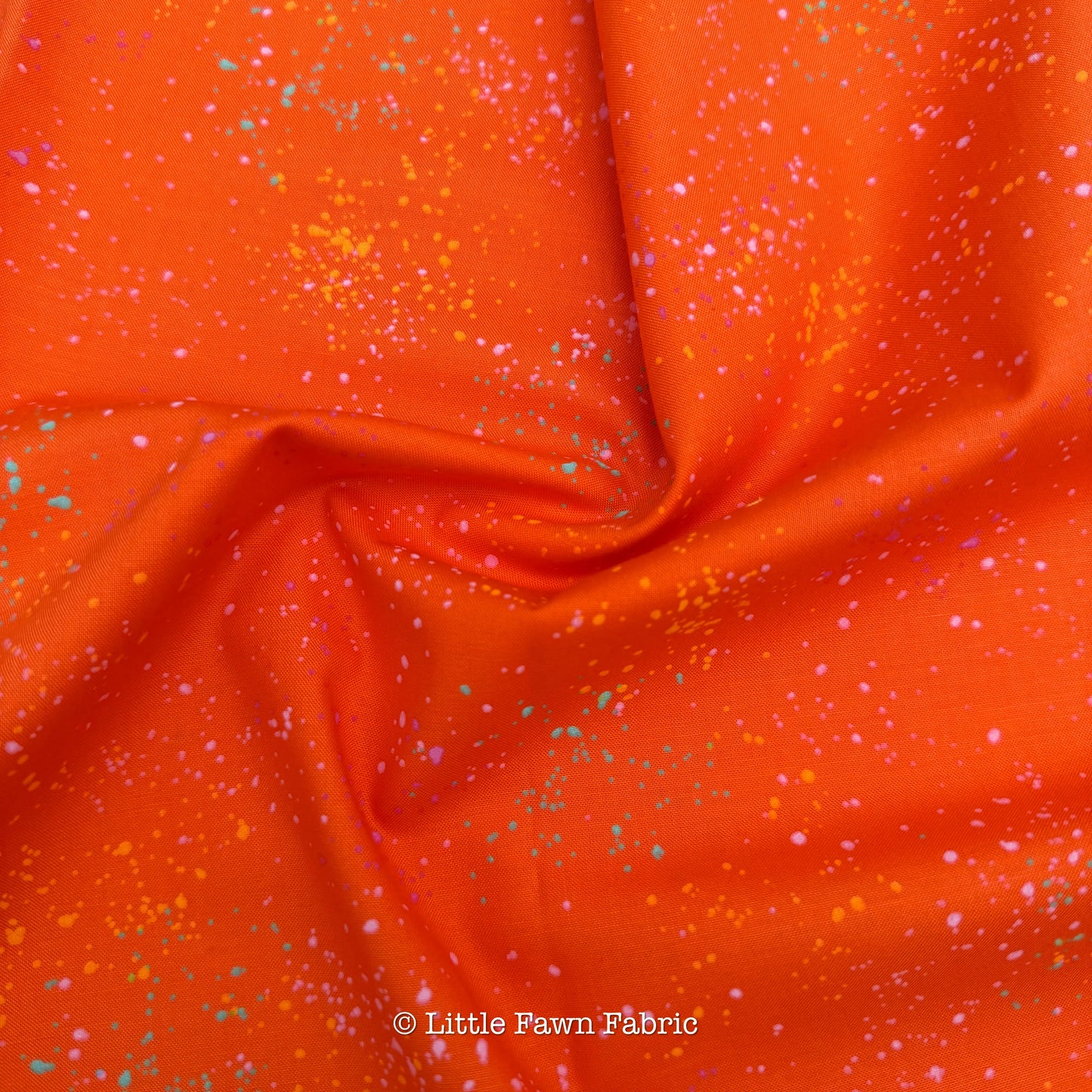 Speckled Goldfish Orange Little Fawn Fabric