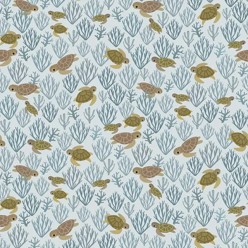 Turtley Cool Little Fawn Fabric