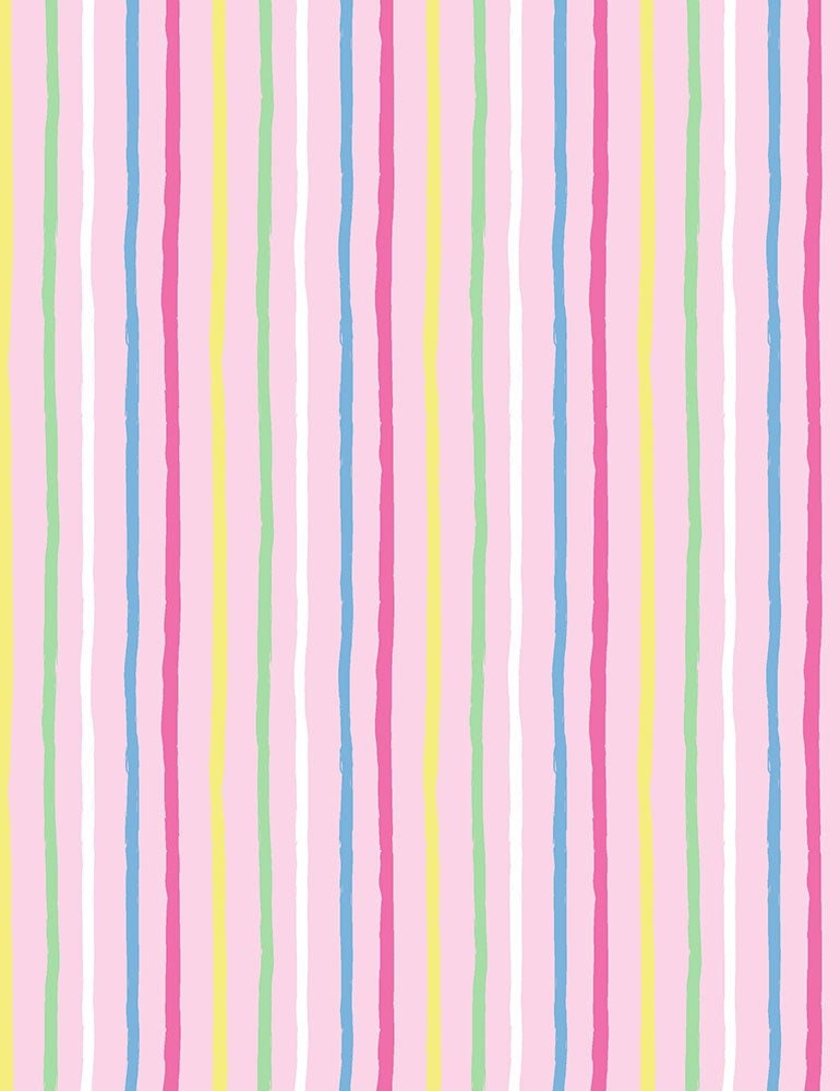 Candy Stripe - Pink - 100% Cotton - Dear Stella - Fabric By The Yard - Meowmi Beach Collection