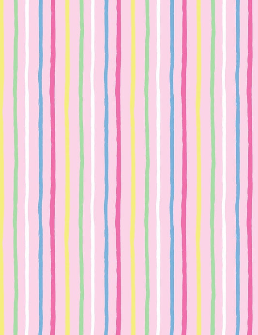 Candy Stripe - Pink - 100% Cotton - Dear Stella - Fabric By The Yard - Meowmi Beach Collection