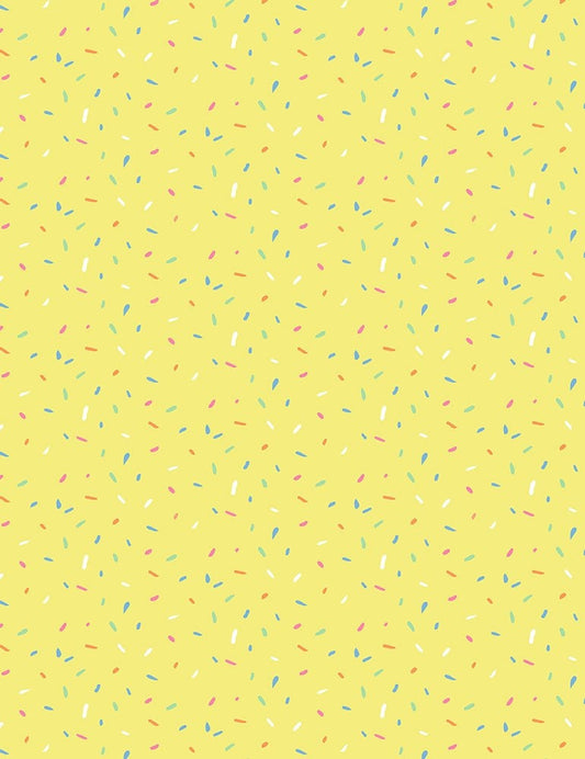 Sprinkles - Buttercup Yellow - 100% Cotton - Dear Stella - Fabric By The Yard - Meowmi Beach Collection