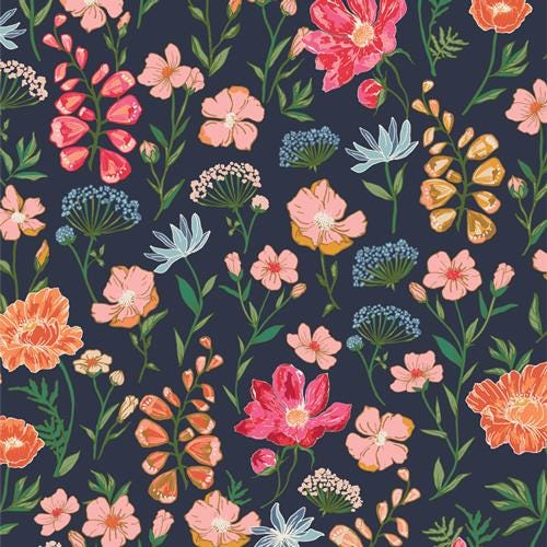 Wild Majestic Floral Delight: Designed by Maureen Cracknell, from Art Gallery Fabric Studio | 100% Premium Cotton