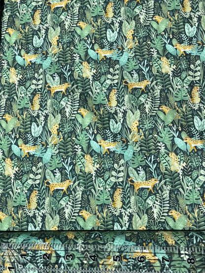 Hello Cheetah - Cotton Fabric - Dear Stella - Fabric By The Yard - Let's Get Wild Collection - Animal Print