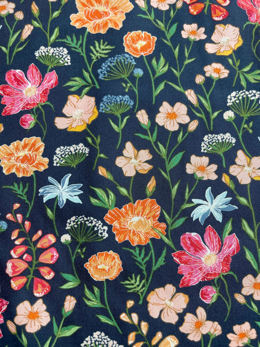 Wild Majestic Floral Delight: Designed by Maureen Cracknell, from Art Gallery Fabric Studio | 100% Premium Cotton