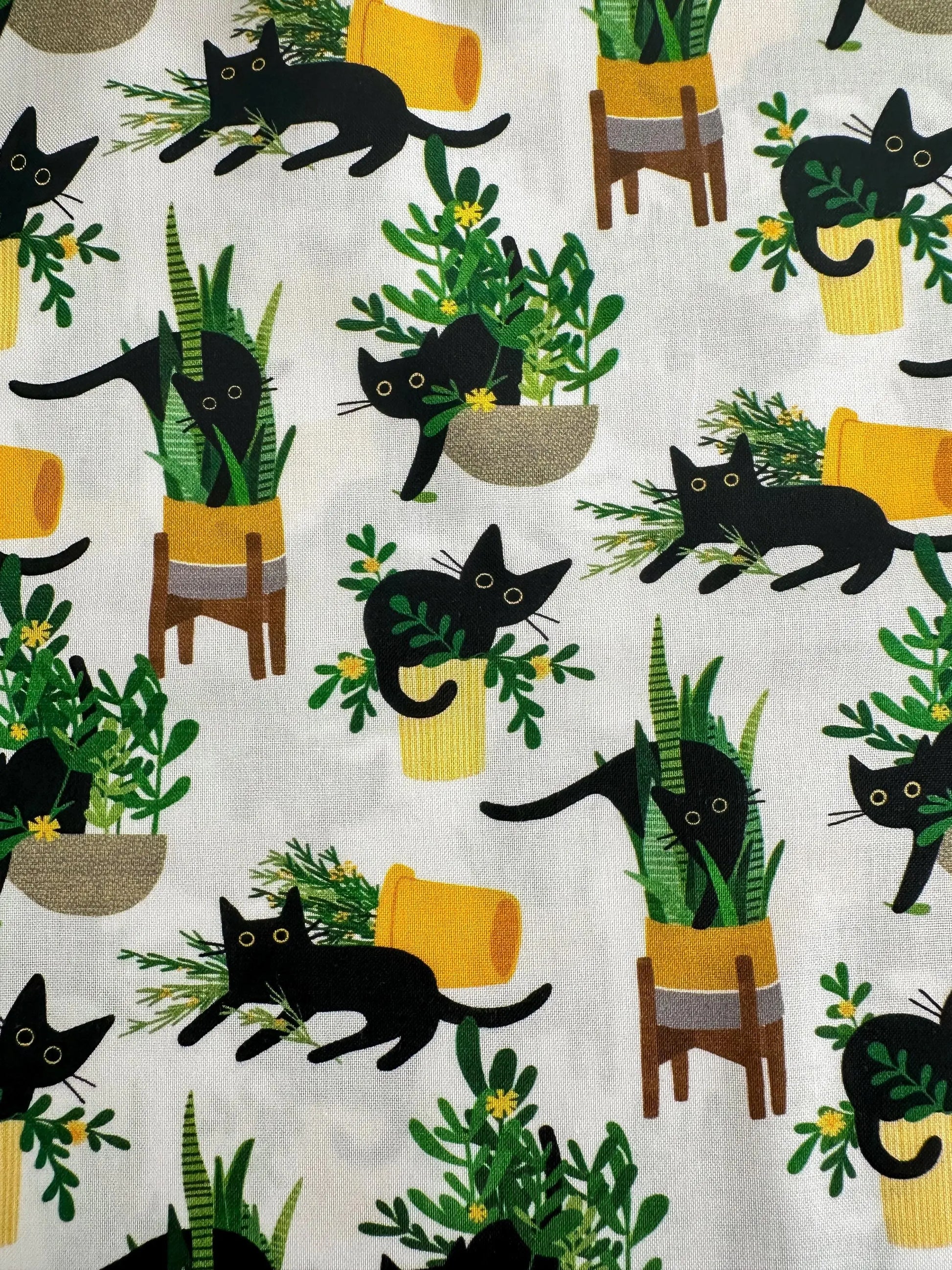 Planting Cats Fabric - Dear Stella - Botanical Garden Cotton By The Yard