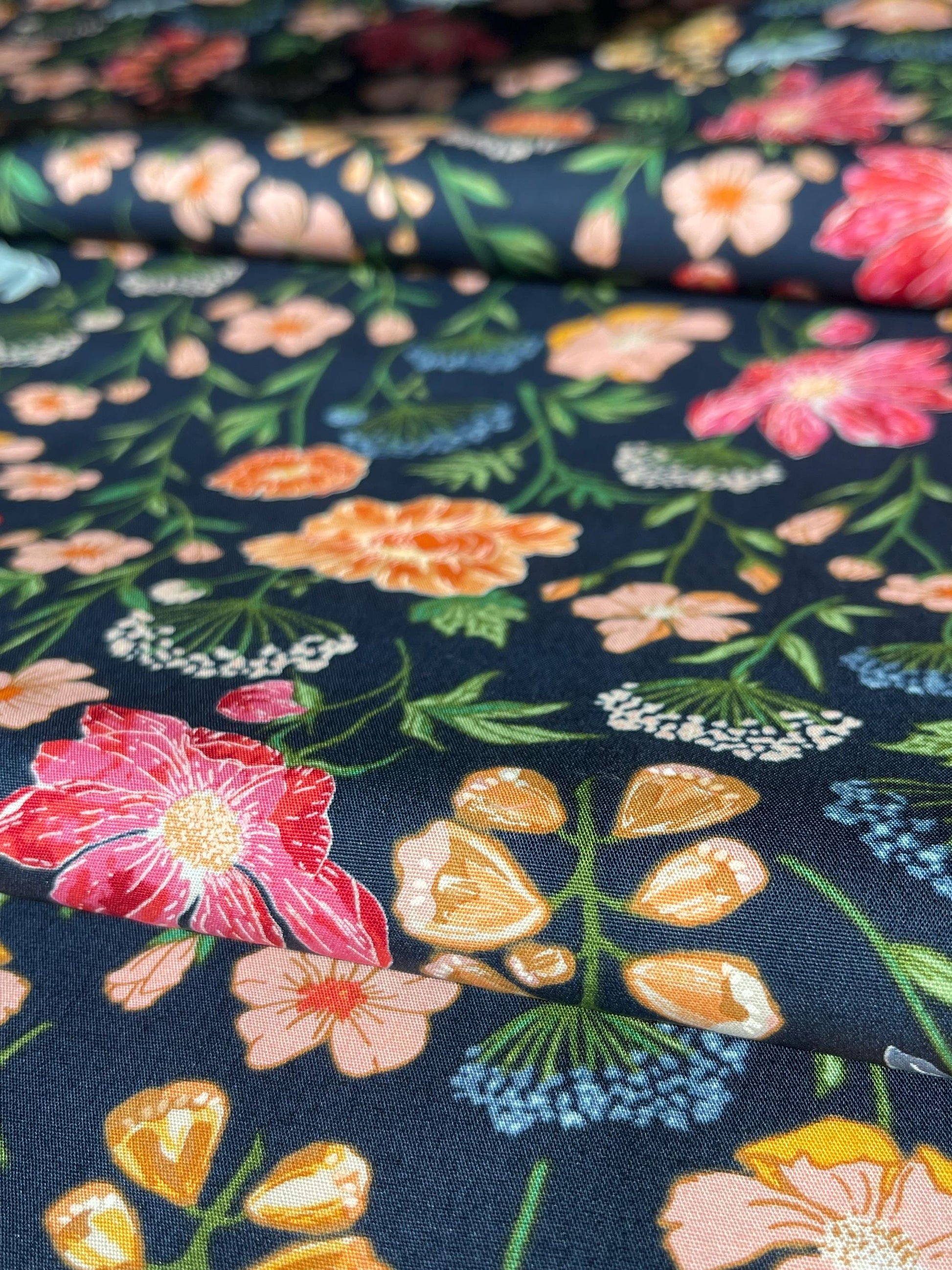 Wild Majestic Floral Delight: Designed by Maureen Cracknell, from Art Gallery Fabric Studio | 100% Premium Cotton
