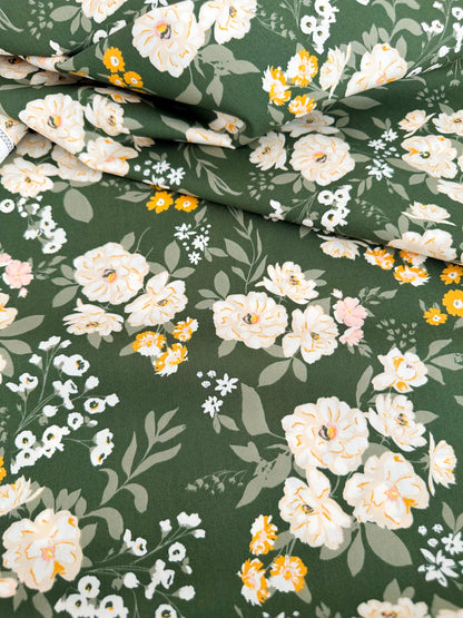 Garden Sonnet Dusk Fabric by AGF Studio - A Year in Petals Collection - 100% Premium Cotton