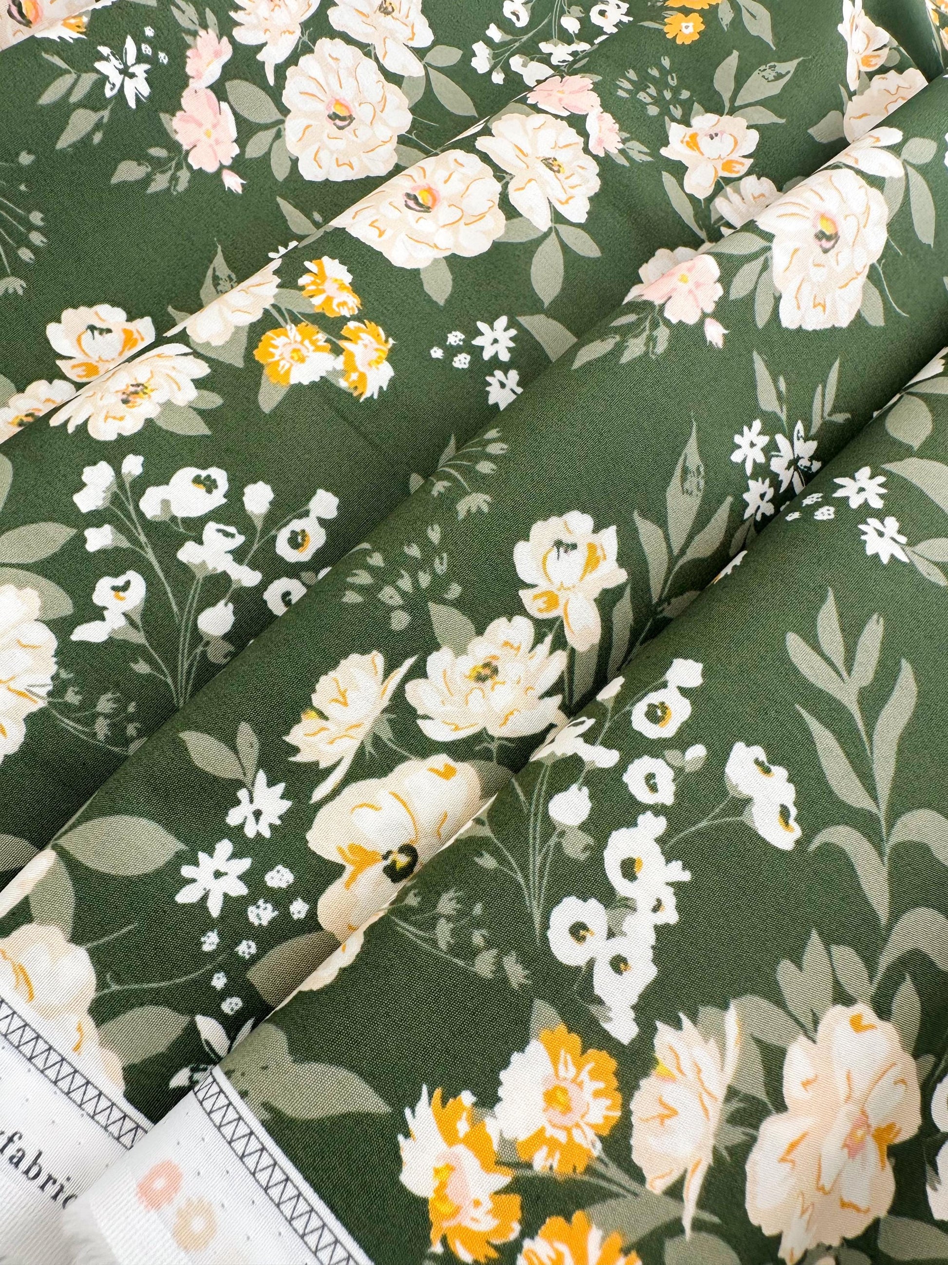 Garden Sonnet Dusk Fabric by AGF Studio - A Year in Petals Collection - 100% Premium Cotton