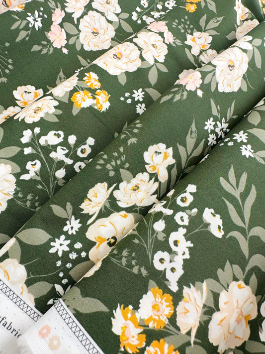 Garden Sonnet Dusk Fabric by AGF Studio - A Year in Petals Collection - 100% Premium Cotton