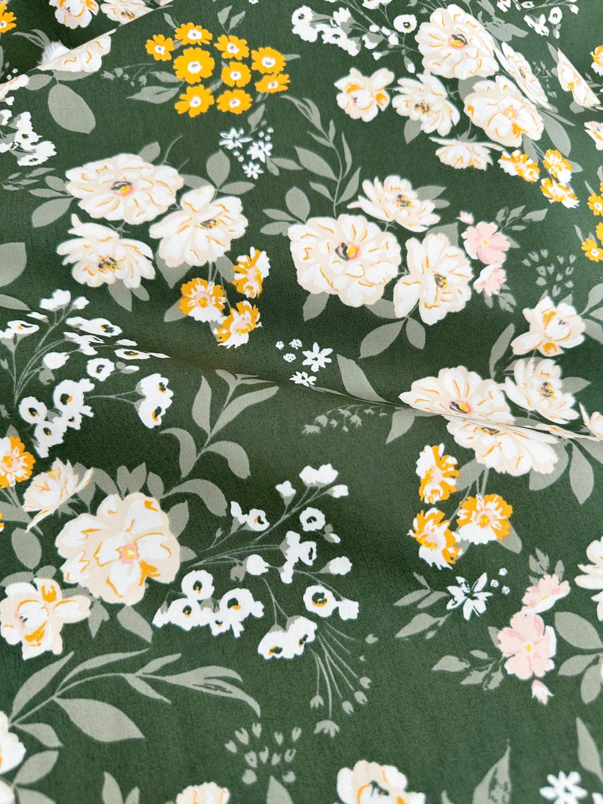 Garden Sonnet Dusk Fabric by AGF Studio - A Year in Petals Collection - 100% Premium Cotton