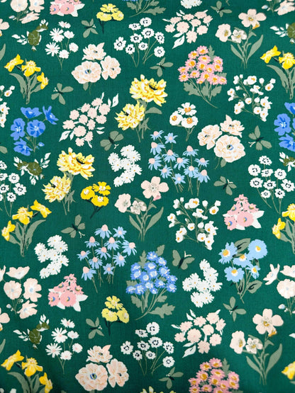 Bountiful Garden Night Fabric by AGF Studio - A Year in Petals Collection - 100% Premium Cotton