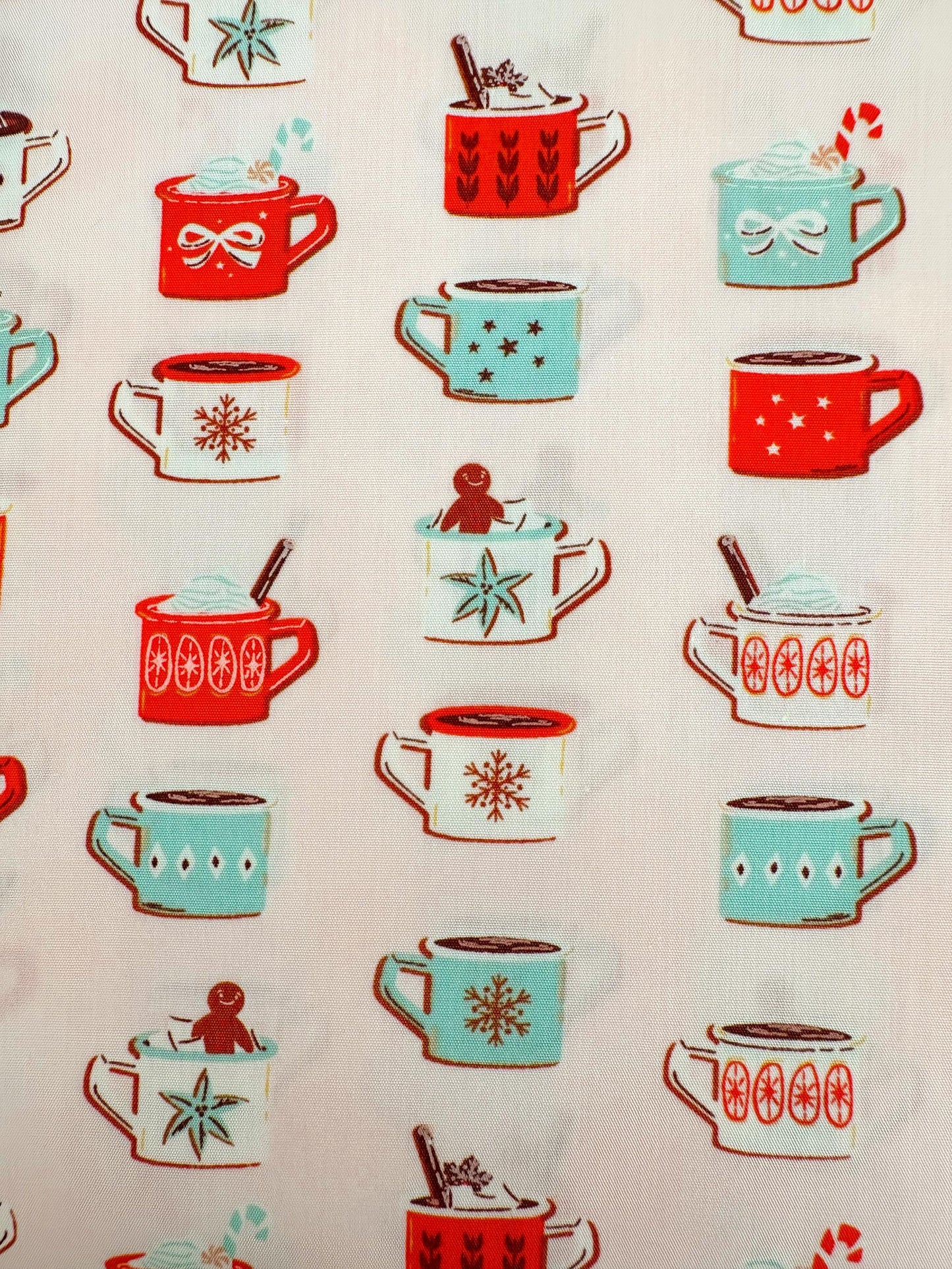 Vintage Christmas in the Cabin Mugfuls of Joy Pattern Fabric - 100% Premium Cotton - by AGF Studio