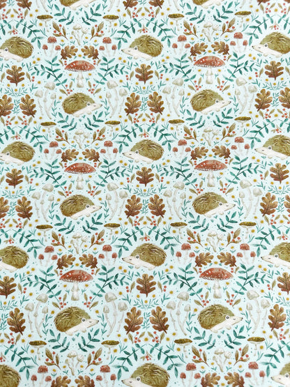 Hedgehogs Fabric - By Dear Stella - Willow Collection - Cotton By The Yard - Animal Print