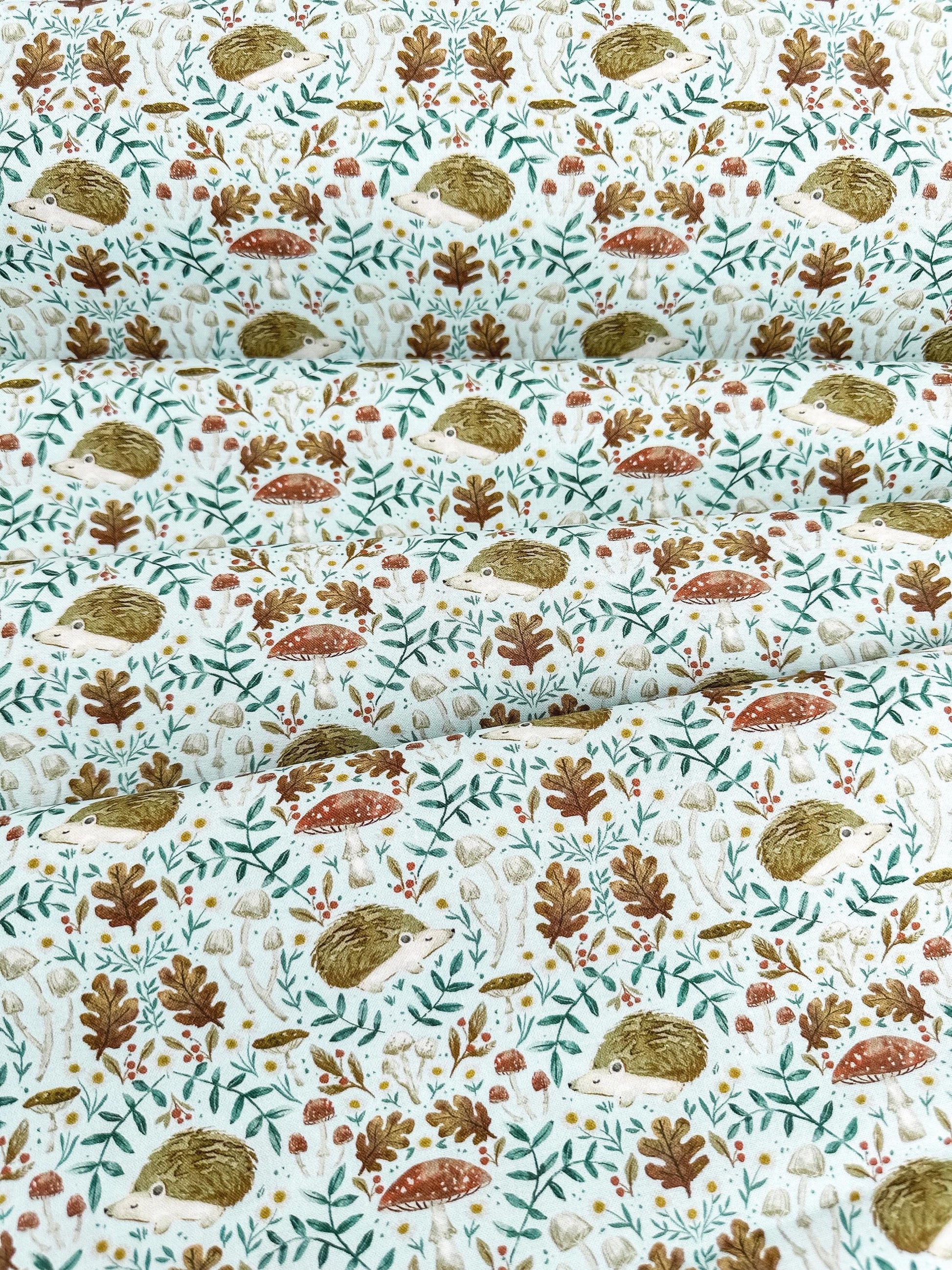 Hedgehogs Fabric - By Dear Stella - Willow Collection - Cotton By The Yard - Animal Print
