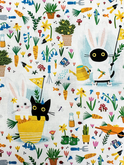 Bunny Slippers Fabric - By Dear Stella - Sweet Purrennials Collection - Cotton By The Yard