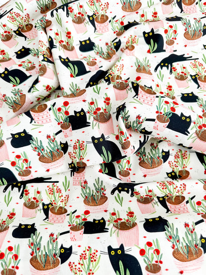 Amewsing Fabric - By Dear Stella - Sweet Purrennials Collection - Cotton By The Yard - Cat Print