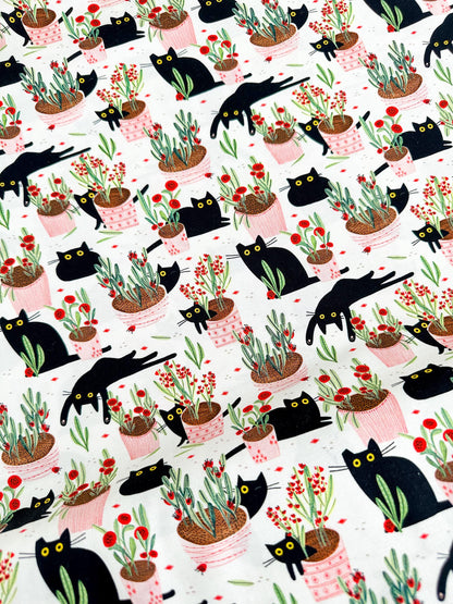 Amewsing Fabric - By Dear Stella - Sweet Purrennials Collection - Cotton By The Yard - Cat Print