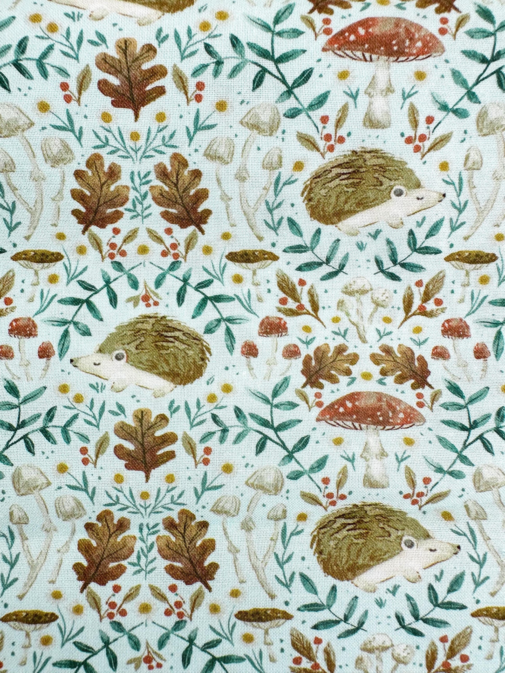 Hedgehogs Fabric - By Dear Stella - Willow Collection - Cotton By The Yard - Animal Print