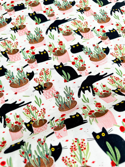 Amewsing Fabric - By Dear Stella - Sweet Purrennials Collection - Cotton By The Yard - Cat Print