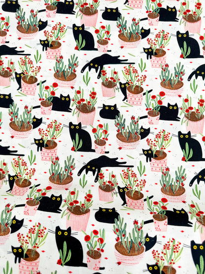 Amewsing Fabric - By Dear Stella - Sweet Purrennials Collection - Cotton By The Yard - Cat Print