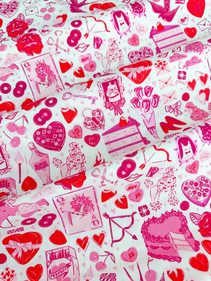 Love All Around Fabric by AGF Studio - Valentine's Day Collection - Premium Cotton