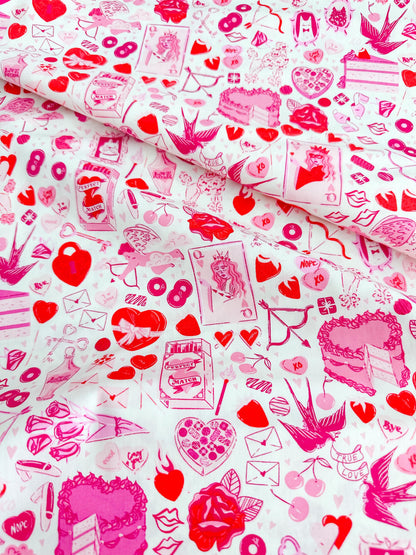 Love All Around Fabric by AGF Studio - Valentine's Day Collection - Premium Cotton