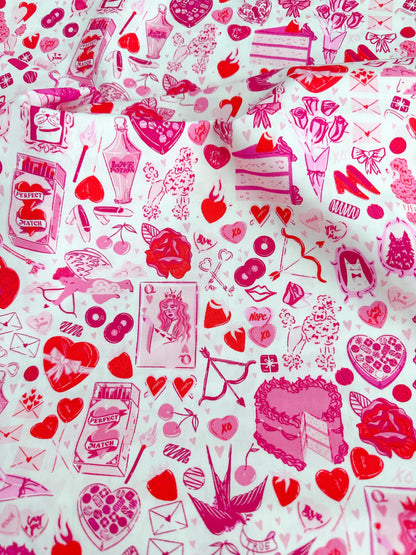 Love All Around Fabric by AGF Studio - Valentine's Day Collection - Premium Cotton