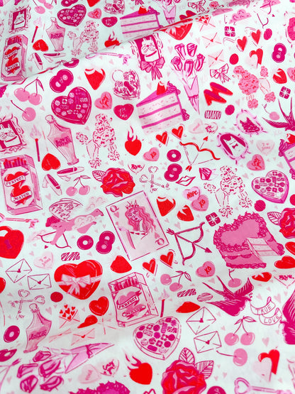 Love All Around Fabric by AGF Studio - Valentine's Day Collection - Premium Cotton