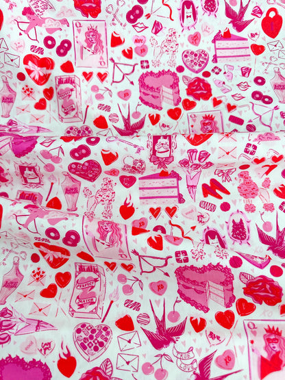 Love All Around Fabric by AGF Studio - Valentine's Day Collection - Premium Cotton