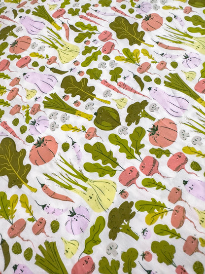Eat Your Veggies In Garden, by AGF Studio, 100% Premium Cotton Fabric