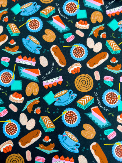 Boulangerie Fabric, By Dear Stella, Springtime In Paris Collection, Cotton By The Yard, Bakery Print