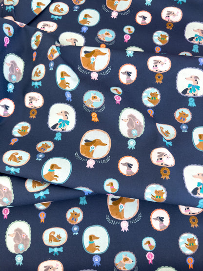 Mutts About You Fabric - By Dear Stella - Ruff Day Collection - Cotton By The Yard - Animal Floral Print