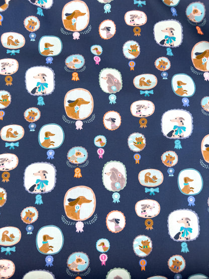 Mutts About You Fabric - By Dear Stella - Ruff Day Collection - Cotton By The Yard - Animal Floral Print