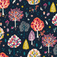 Autumn Splendor Fabric - By Dashwood Studio - Cotton Fabric By The Yard - Plant/ Mystical Forest Print