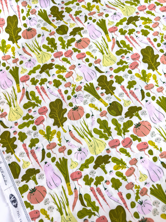 Eat Your Veggies In Garden, by AGF Studio, 100% Premium Cotton Fabric