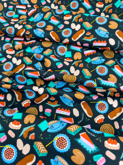 Boulangerie Fabric, By Dear Stella, Springtime In Paris Collection, Cotton By The Yard, Bakery Print
