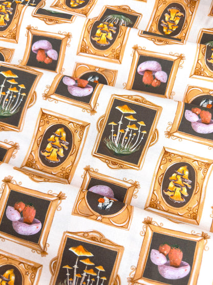 Mushroom Gallery Fabric | Dear Stella Forager Collection | Cotton Fabric by the Yard | Woodland Mushroom Print | Quilting & Sewing Material