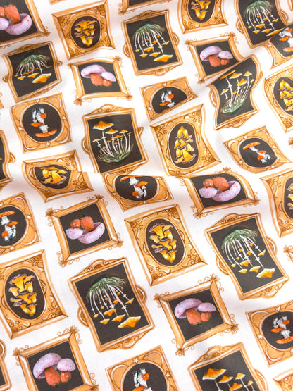 Mushroom Gallery Fabric | Dear Stella Forager Collection | Cotton Fabric by the Yard | Woodland Mushroom Print | Quilting & Sewing Material